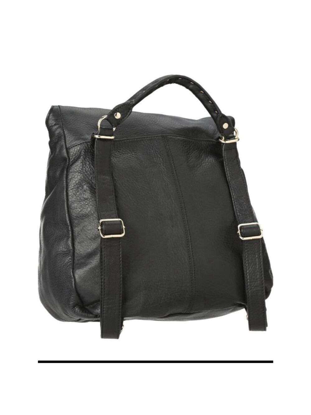 Elliott Lucca Teba Convertible Backpack – Black Leather and Gold Chain Strap - Picture 5 of 13